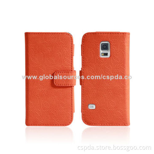 Elegant Flower PU Folio Cases for Samsung Galaxy S5 Mini with Card Slot, All Colors Available
